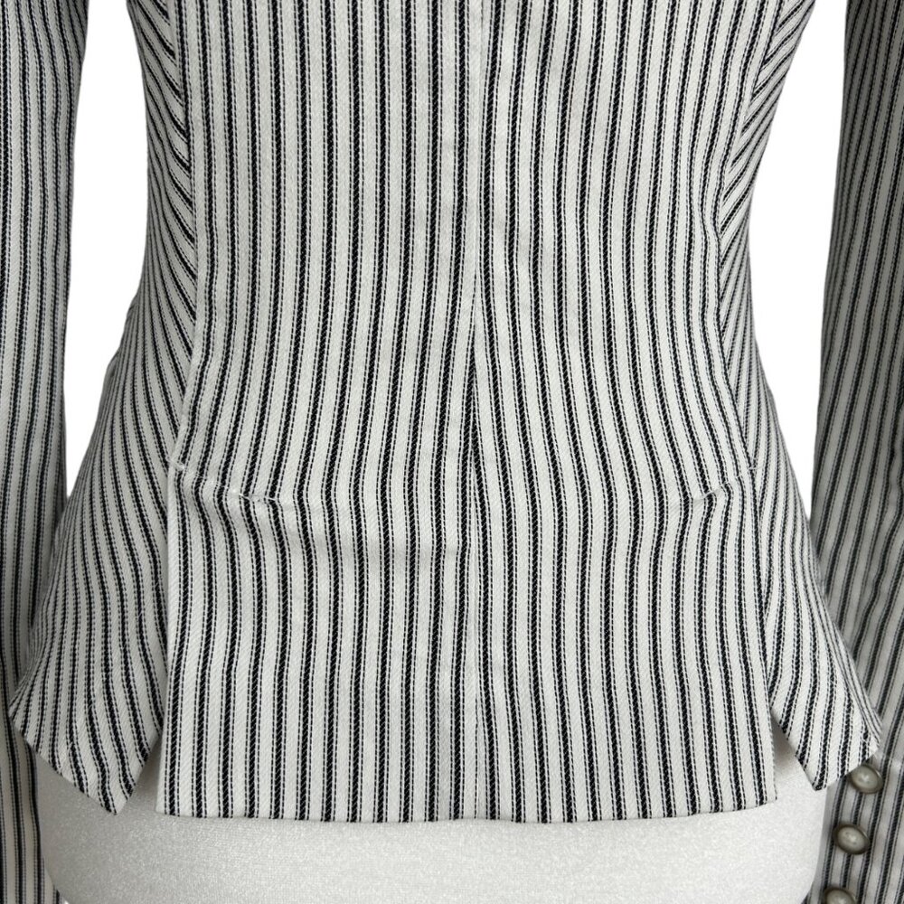 Rampage Y2K Preppy Long Sleeve Pinstripe Fitted Blazer Jacket (Small) - Picture 6 of 16